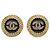 Orecchini Chanel Coco Mark con strass Nero D'oro