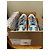 Desigual mehrfarbige Sneaker aus Leder und Wildleder Blau Mehrfarben Orange Hellblau - Ansicht 3