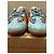 Desigual mehrfarbige Sneaker aus Leder und Wildleder Blau Mehrfarben Orange Hellblau - Ansicht 9