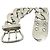 Hermès Bracciale Hermes Boucles Sellier TGM Argento - vista 4