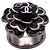 Chanel Ring für Damen mit Camellia-Design Schwarz Silber - Ansicht 2