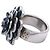 Chanel Ring für Damen mit Camellia-Design Schwarz Silber - Ansicht 4