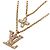 Collier Louis Vuitton strass doré - vue 2