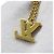 Collier Louis Vuitton strass doré - vue 8