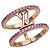 Louis Vuitton Ring aus Roségold und Strass Golden