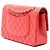 Chanel Orange Medium Classic Lambskin Double Flap Rosso Arancione - vista 2