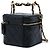 Petit Vanity Case Chanel en veau matelassé noir avec chaîne et barre - vue 2