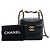 Petit Vanity Case Chanel en veau matelassé noir avec chaîne et barre - vue 6