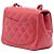 Chanel Pink Mini Square Classic Patent Single Flap Rosa - vista 2