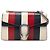 Borsa a tracolla Dionysus Gucci in pelle di vitello a righe bianca Medium Bianco