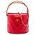 Chanel Runder Vanity Case aus rotem gestepptem Lammleder mit Henkel und CC-Kette