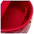 Chanel Runder Vanity Case aus rotem gestepptem Lammleder mit Henkel und CC-Kette - Ansicht 4