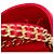 Chanel Runder Vanity Case aus rotem gestepptem Lammleder mit Henkel und CC-Kette - Ansicht 5