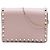 Pouch a catena Rockstud in pelle rosa Valentino