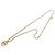 Autre Marque Collana Dior Gold Plated Strass CD Logo Oval Pendant Necklace D'oro