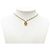 Autre Marque Collana Dior Gold Plated Strass CD Logo Oval Pendant Necklace D'oro - vista 6
