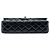 Chanel Black Medium Classic Patent Double Flap Nero - vista 3
