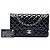 Chanel Black Medium Classic Patent Double Flap Nero - vista 6