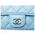 Custodia per occhiali con catena Chanel Blue CC Quilted Caviar Blu chiaro - vista 5