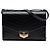 Chanel Black CC Chevron Calfskin Medal Flap Nero