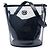 Borsa a secchiello Chanel Camellia Coco in PVC nero e vitello stropicciato, dimensione Medium