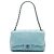 Chanel Blue Large Quilted Aged Calfskin Coco Soft Flap Blu chiaro