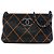 Pochette Chanel Black CC Lambskin Wild Stitch Chain Nero