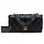 Chanel Black CC Quilted Lambskin Tweedy Flap Nero - vista 7