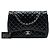 Chanel Black Maxi Classic Patent Double Flap Schwarz - Ansicht 7