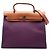 Hermès Purple Toile Herbag Zip 31 Porpora
