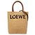 LOEWE Standard A5 Satchel aus beigem Raffia