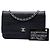 Portafoglio Chanel Black CC Embossed Lambskin Camellia Wallet On Chain Nero - vista 7