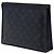 Louis Vuitton Black Monogram Eclipse Pochette Voyage MM Schwarz - Ansicht 2