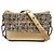 Chanel Gabrielle Crossbody Small in Tweed Oro e Vitello Metallizzato D'oro