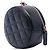 Clutch rotonda Chanel Black CC in pelle di agnello e metallo con Camelia e catena Nero - vista 2