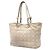 Autre Marque Dior Cherie Shopper Tote Large aus beigem Canvas mit Cannage-Print - Ansicht 2