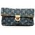 Louis Vuitton Blue Monogram Denim Pochette Plate Blau