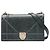 Autre Marque Dior Gray Medium Crackled Deerskin Diorama Flap Marrone Grigio antracite