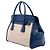 Bolsa Satchel Prada em Canapa com acabamento em couro Saffiano bege - vista 2