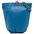 Zaino a secchiello Chanel Blue CC in vitello matelassé