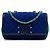 Chanel Blue Medium Tricolor Jersey CC Filigree Flap Azul