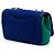 Chanel Blue Medium Tricolor Jersey CC Filigree Flap Azul - vista 2