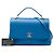 Chanel Blue Medium Grained Calfskin Chevron Chic Top Handle Flap - vista 7