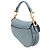 Autre Marque Borsa Saddle Dior in micro pelle di capra blu Blu chiaro - vista 2