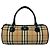 Borsa Boston Burberry Beige Haymarket Check Canvas