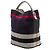 Burberry Ashby Bucket Bag aus Mega Check Canvas in Blau, Größe Medium - Ansicht 2