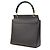 Bamboo Borsa Gucci a manico superiore con patta in pelle di vitello grigia e bambù Marrone Grigio antracite - vista 2