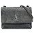 Autre Marque Saint Laurent Gray Medium Denim Monogram Sunset Crossbody Marrone Grigio antracite