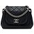 Chanel Black CC Quilted Lambskin Bijoux Chain Accordion Flap Nero