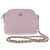 Clutch Chanel Classic in pelle caviar matelassé rosa con catena